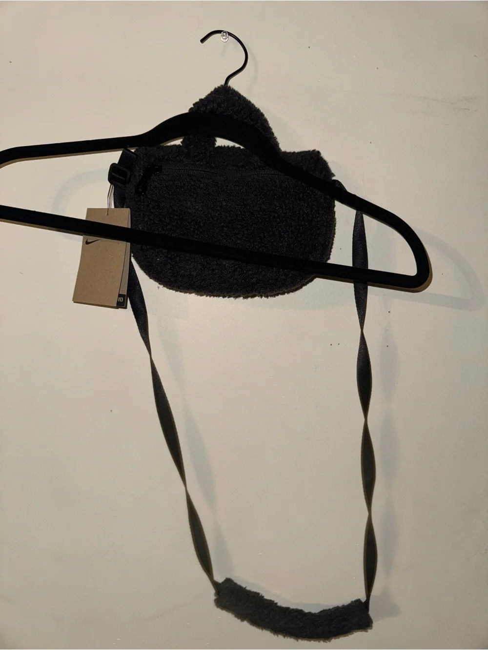 ‼️SALE‼️ Nike Black Sherpa Crossbody with small top handle Shoulder Bag